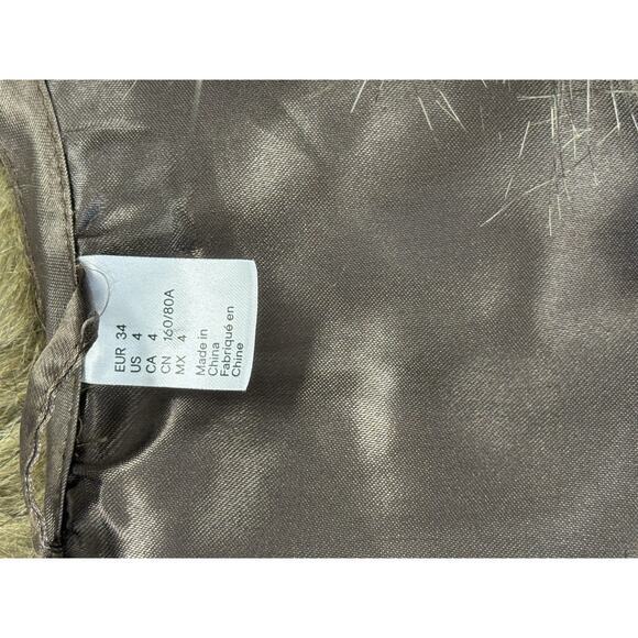 DIVIDED by H&M Lined Fur Vest Boho,Discreet Pockets Hook & Clasp- Sz 4 (M) - Picture 8 of 8